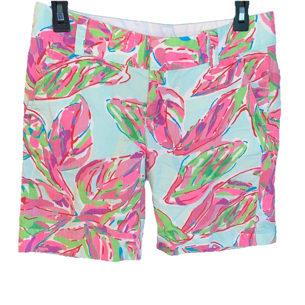 Lilly Pulitzer Womens‎ The Chipper Shorts Floral Vibrant Size 0 100% Cotton